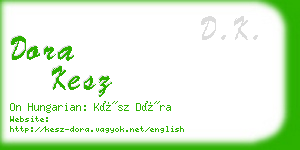 dora kesz business card